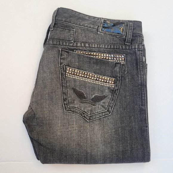 New Men's ROBIN'S JEAN sz 40 Double Pockets Studded Jeans